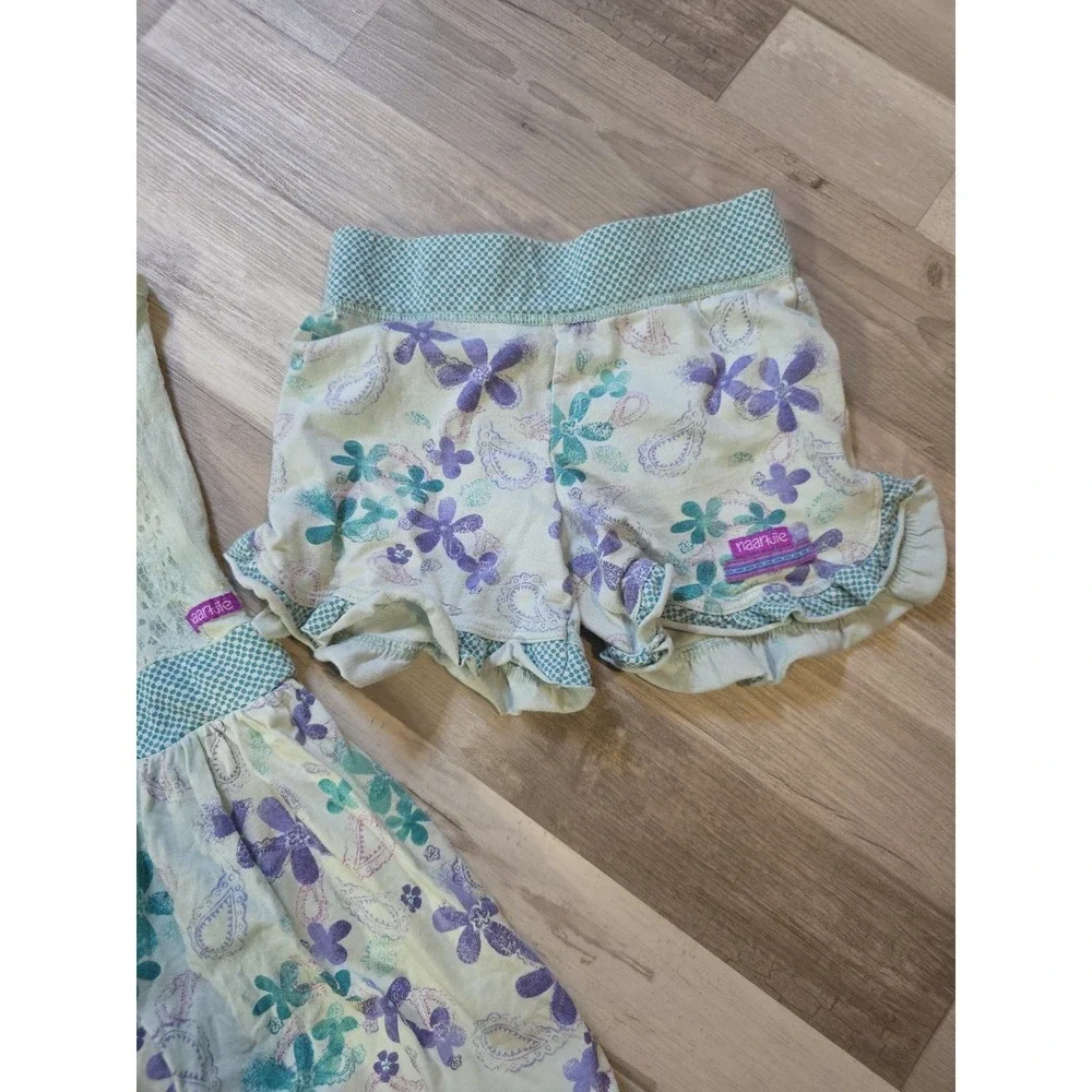 Naartjie Floral Girls Dress (L‎ 6)  And Short (M 5) Set  SEE SIZING